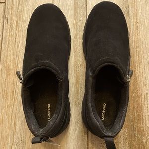 Lands End All Weather Side Zip Shoe, Black, Size 8.5